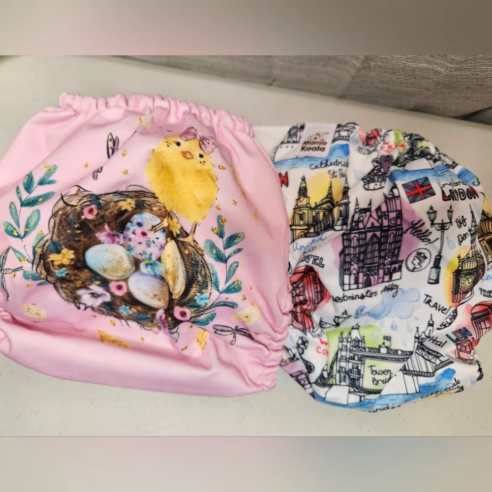 pocket diaper by Mama Koala Easter Spring Eggs Chick Travel London New